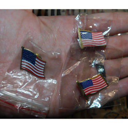Vintage United States Flag Pins (Lot of 3)
