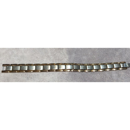 Modern Minimalist Smarter Lifestyle Titanium Magnetic Silver Link Bracelet