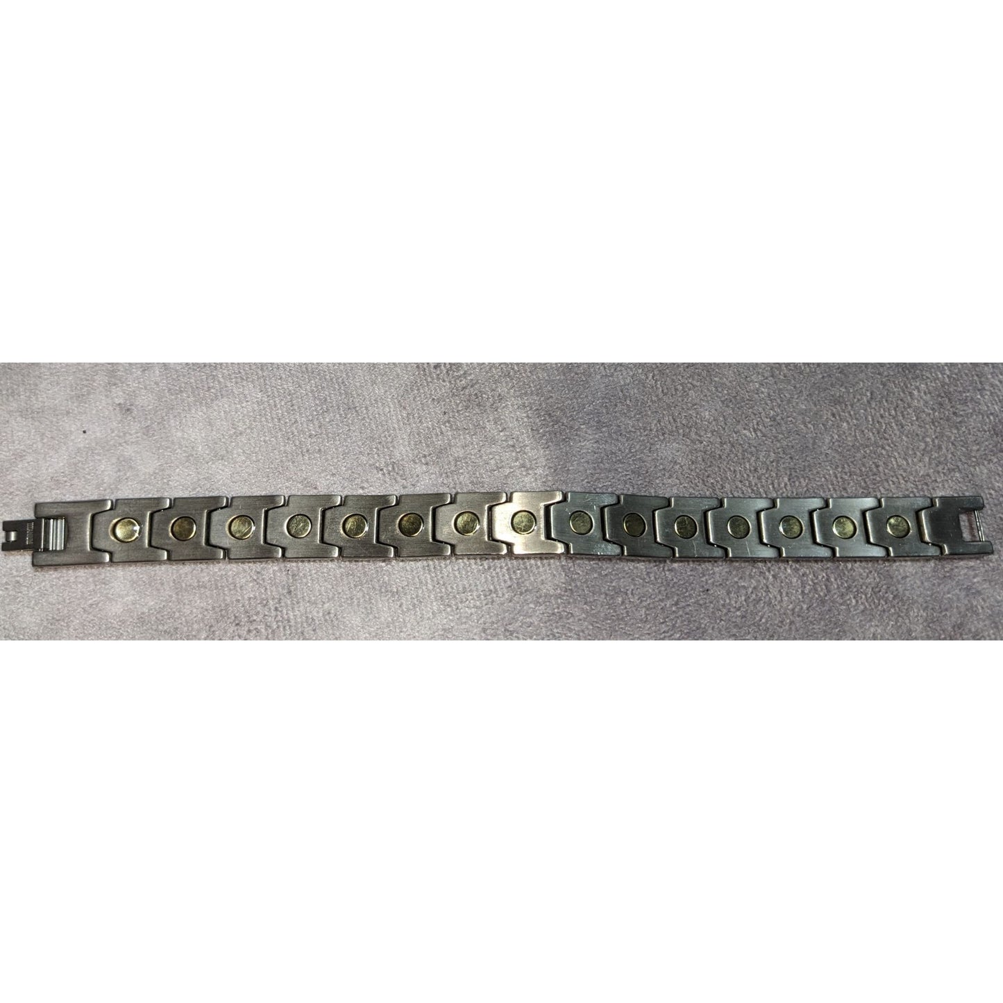 Modern Minimalist Smarter Lifestyle Titanium Magnetic Silver Link Bracelet