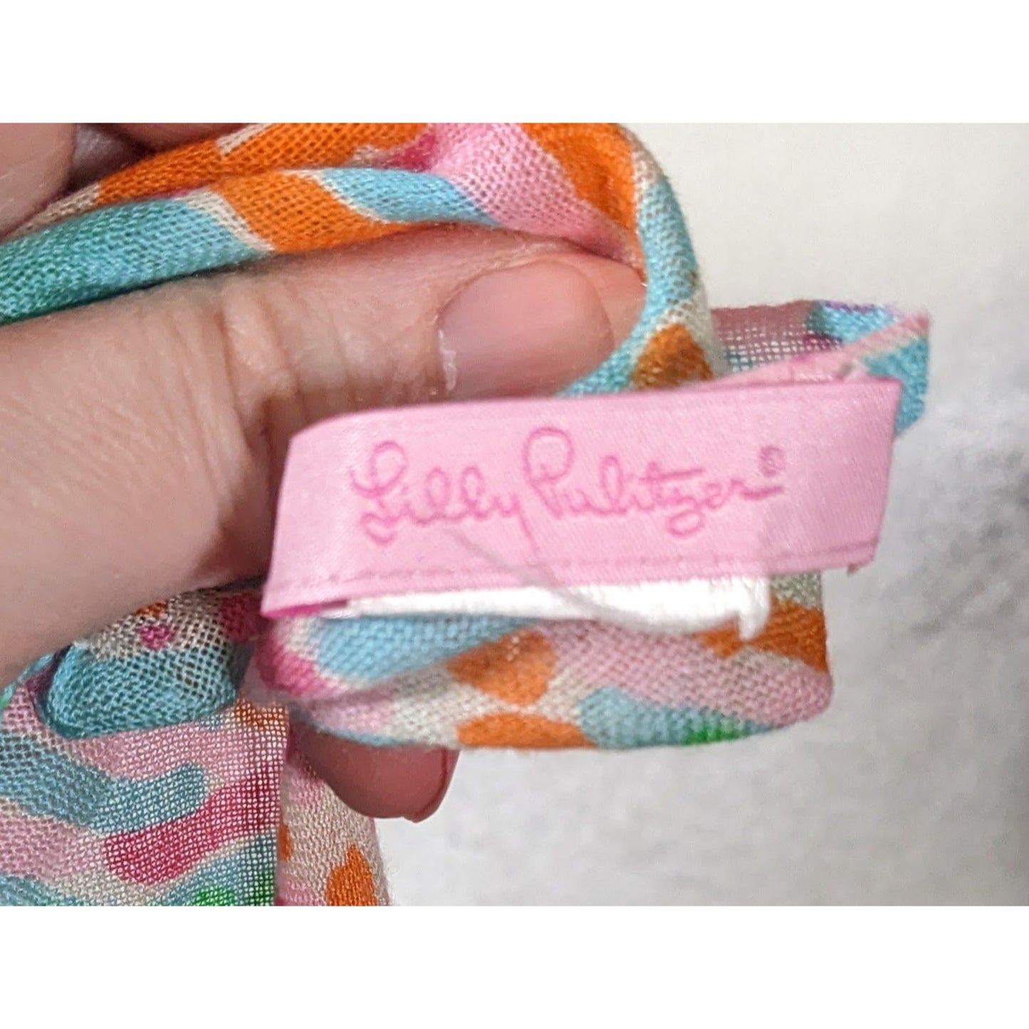 Lilly Pulitzer Jellies Pink Blue And Orange Jellyfish Scarf