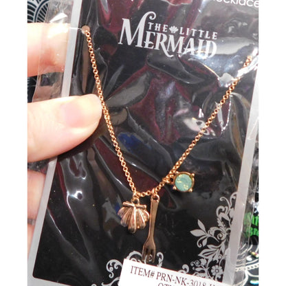Disney's Little Mermaid Rose Gold Tone Necklace