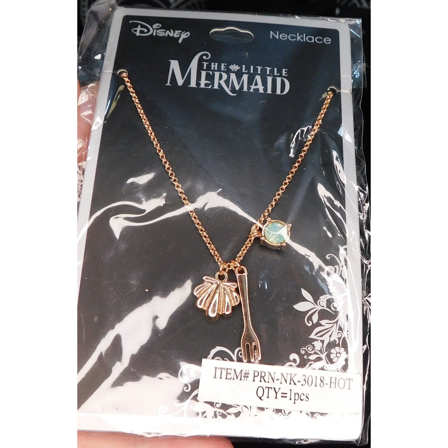Disney's Little Mermaid Rose Gold Tone Necklace