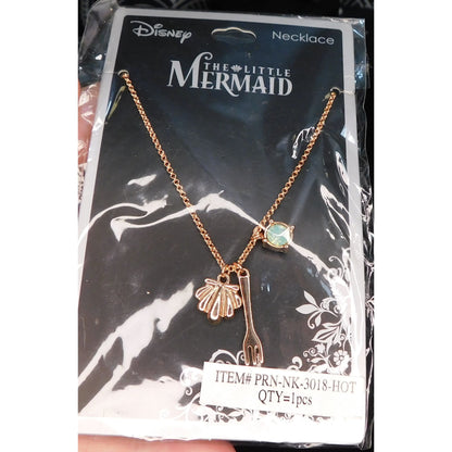 Disney's Little Mermaid Rose Gold Tone Necklace