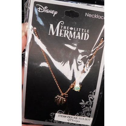 Disney's Little Mermaid Rose Gold Tone Necklace