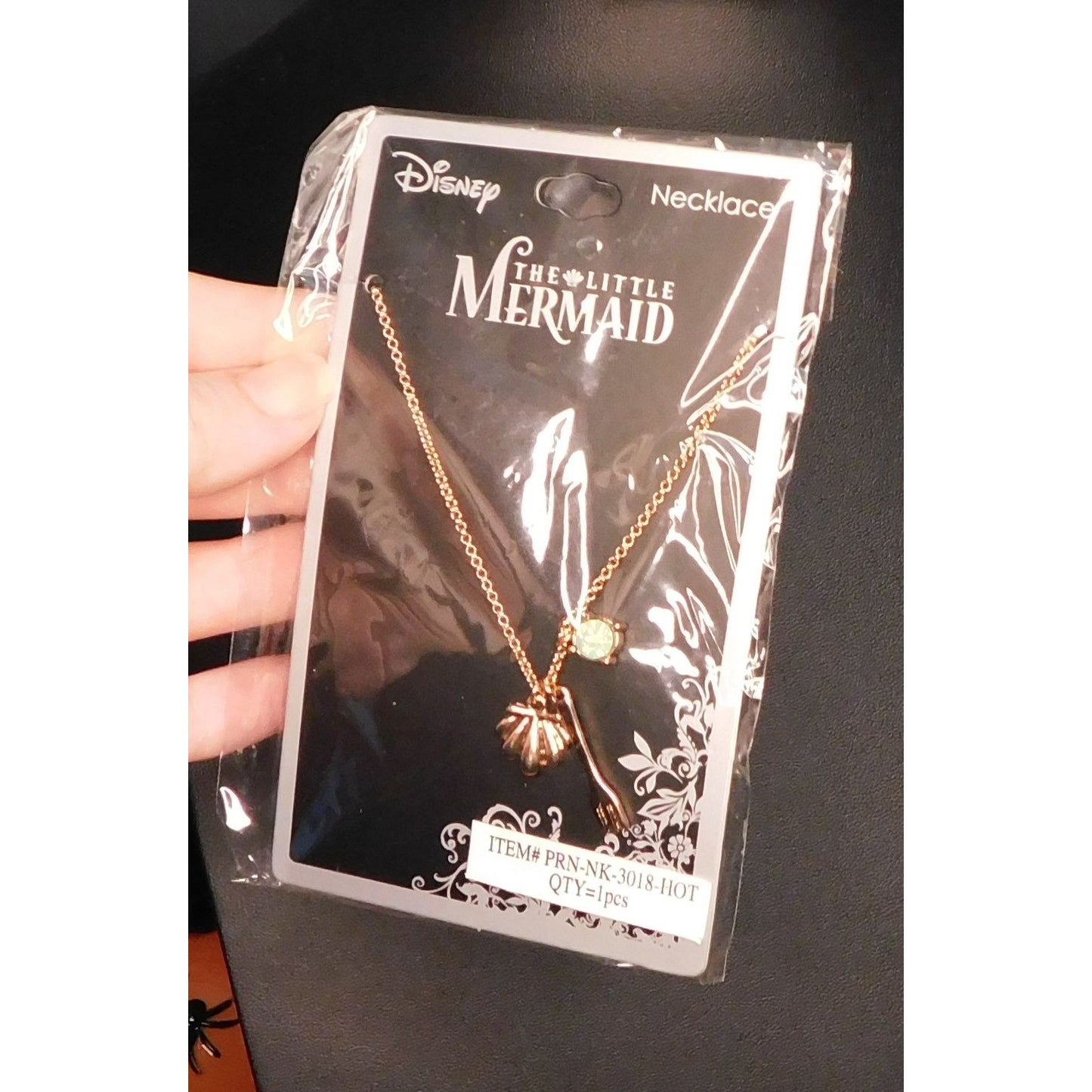 Disney's Little Mermaid Rose Gold Tone Necklace