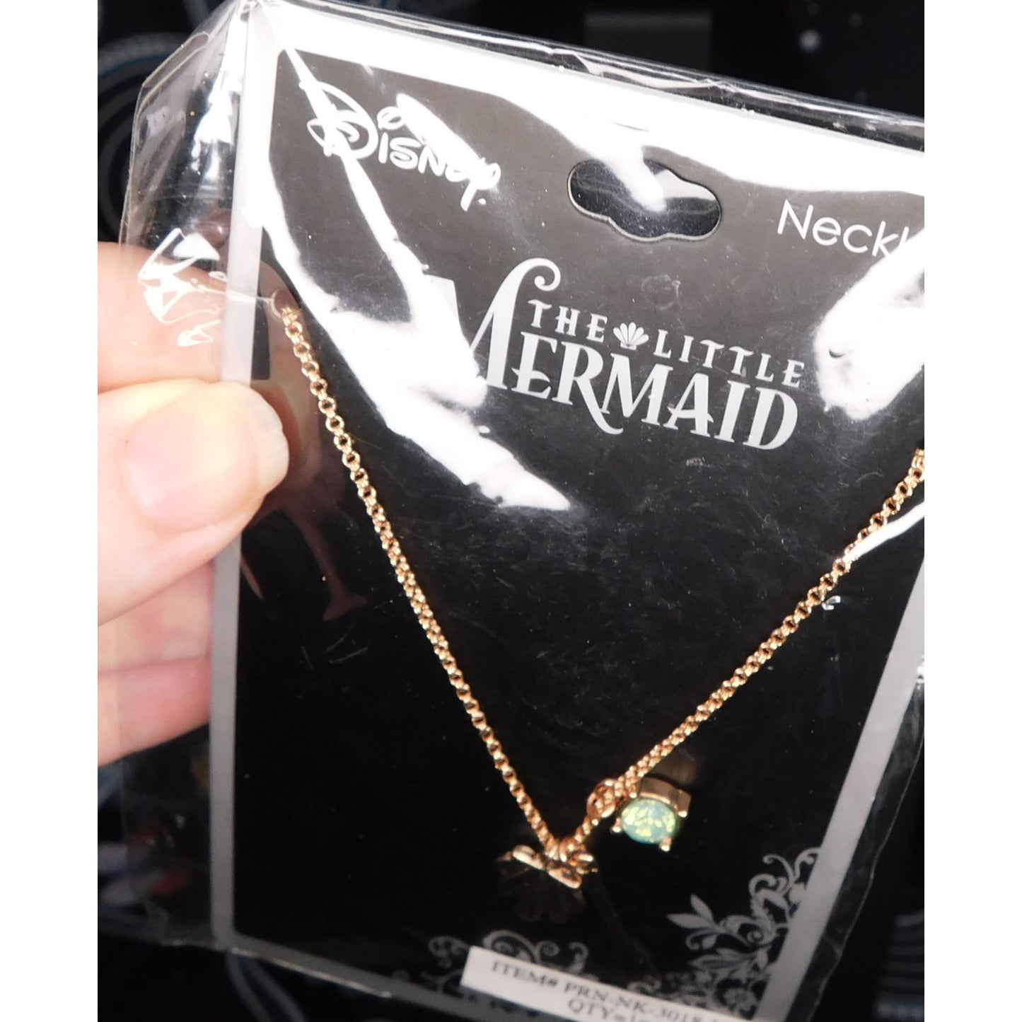 Disney's Little Mermaid Rose Gold Tone Necklace