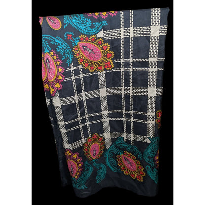Vintage Diane Von Furstenberg Plaid And Paisley Scarf