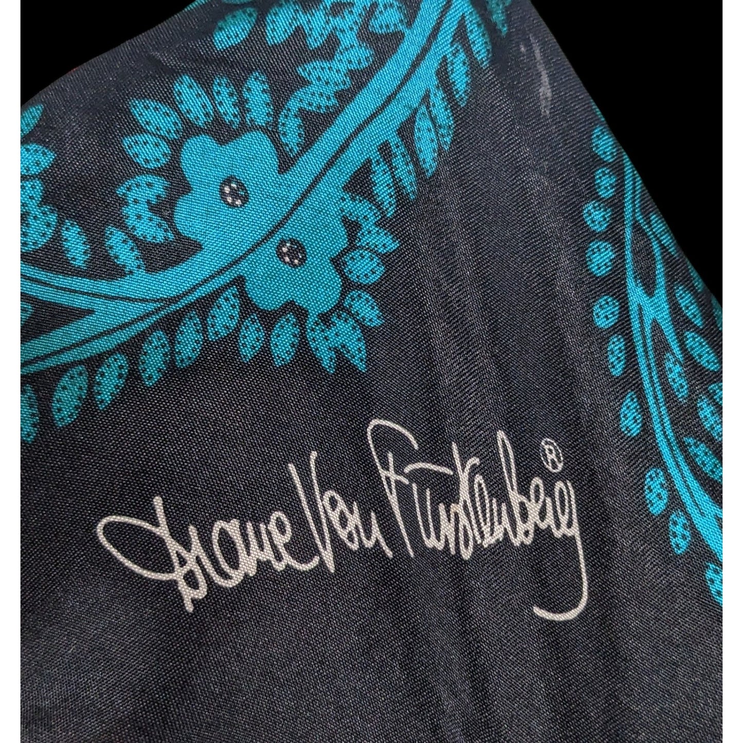 Vintage Diane Von Furstenberg Plaid And Paisley Scarf