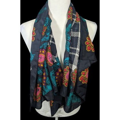 Vintage Diane Von Furstenberg Plaid And Paisley Scarf