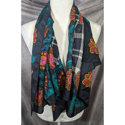 Vintage Diane Von Furstenberg Plaid And Paisley Scarf
