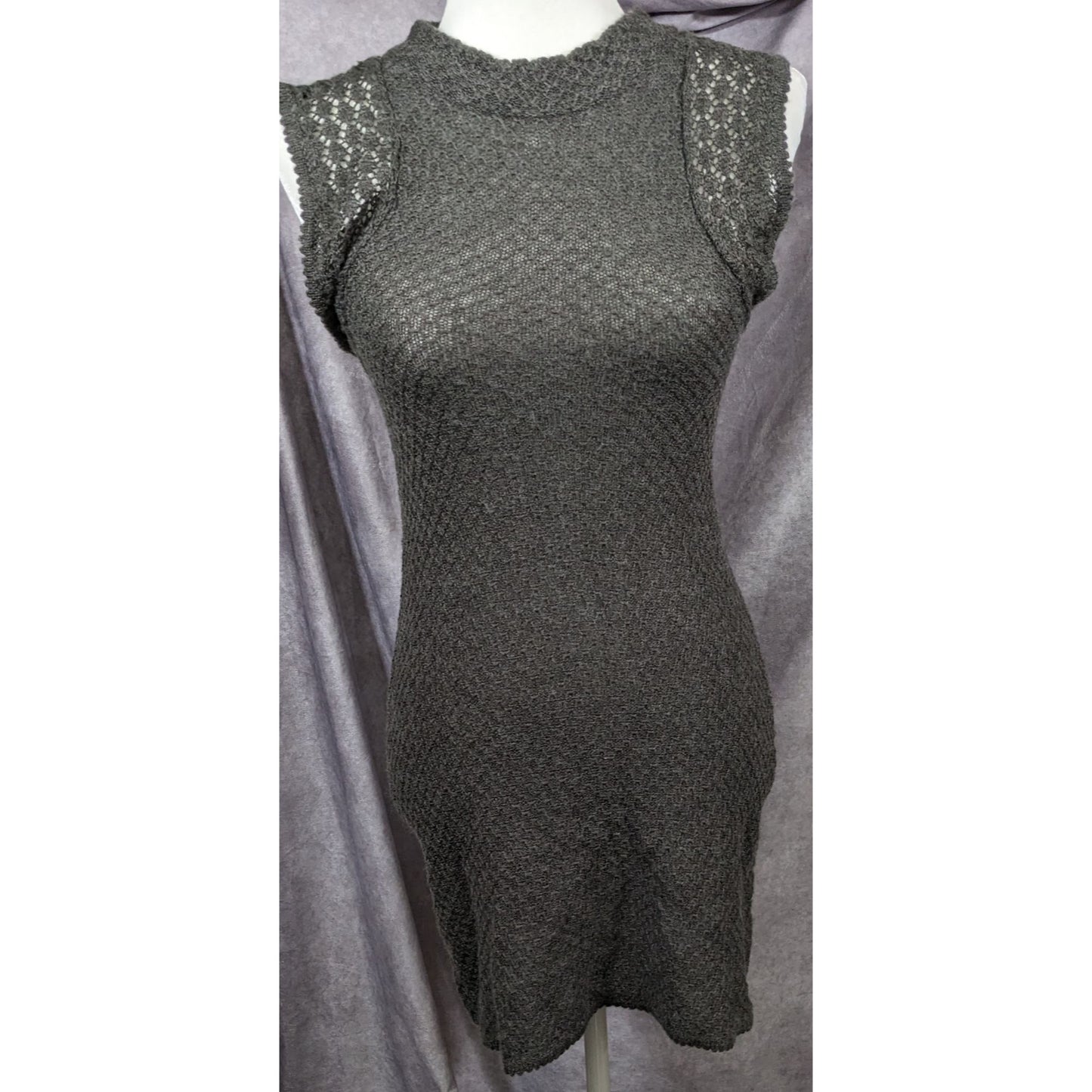 Casual Retro Coquette Grey Knit Dress by Heritage 1981