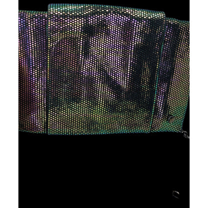 Halston Heritage Purple Iridescent Clutch Bag With 24" Chain Drop