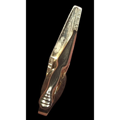 Vintage Etched Gold Tone Collectible Tie Clasp