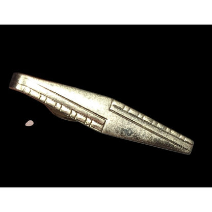 Vintage Etched Gold Tone Collectible Tie Clasp