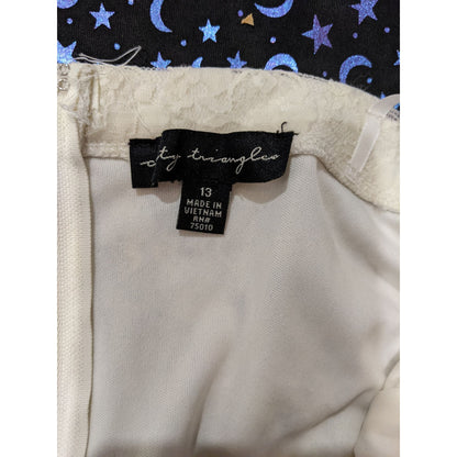 City Triangles Cream And Floral Strapless Mini Dress With Belt 13