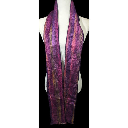 Yomo New York Purple Metallic Felted Scarf