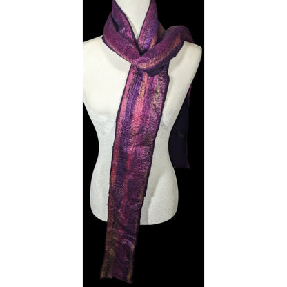 Yomo New York Purple Metallic Felted Scarf