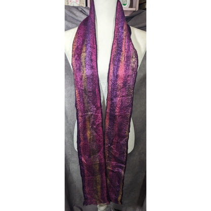 Yomo New York Purple Metallic Felted Scarf