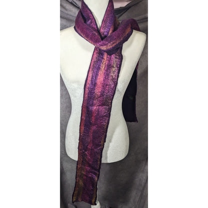 Yomo New York Purple Metallic Felted Scarf