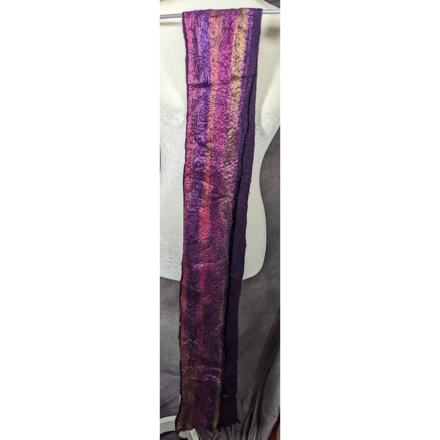 Yomo New York Purple Metallic Felted Scarf