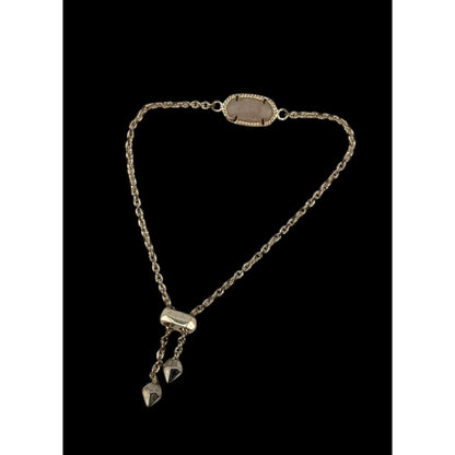 Kendra Scott Elaina Rose Quartz 14K Gold-Plated Adjustable Bracelet 8 Inches