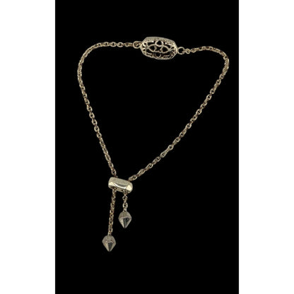 Kendra Scott Elaina Rose Quartz 14K Gold-Plated Adjustable Bracelet 8 Inches