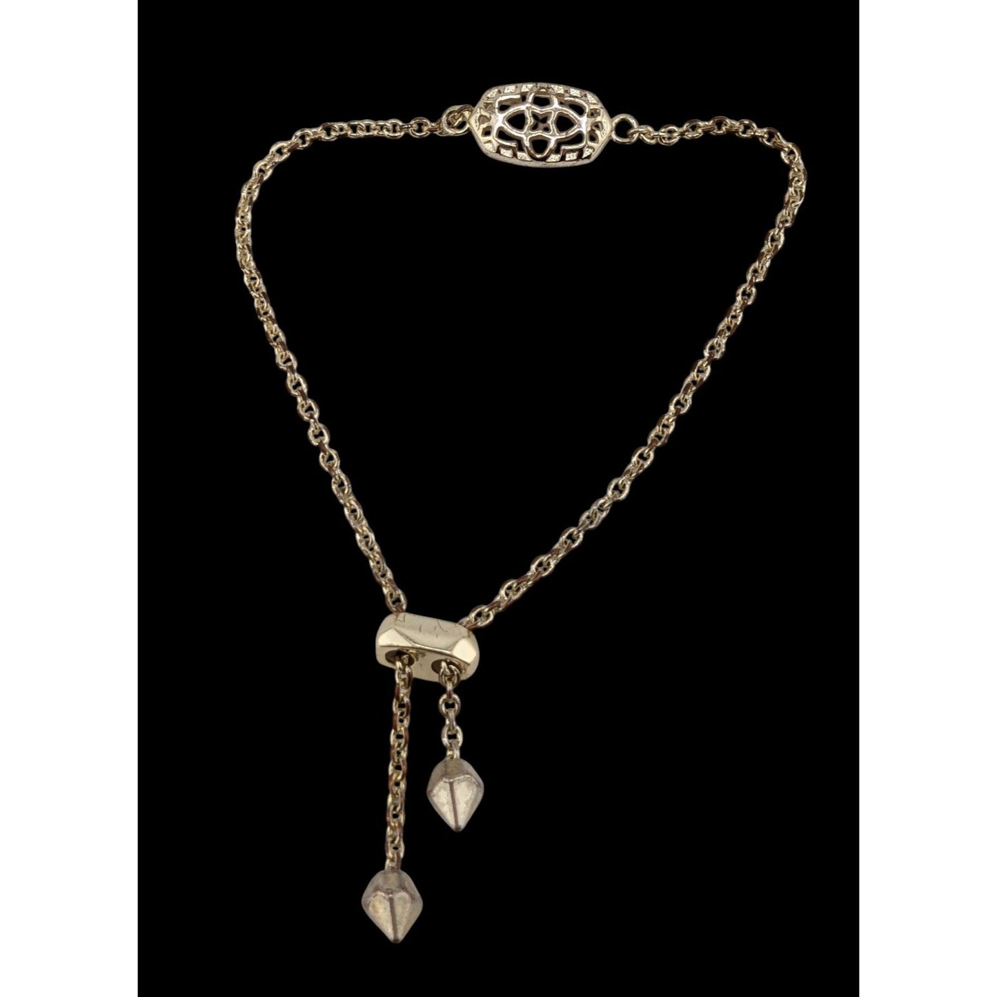 Kendra Scott Elaina Rose Quartz 14K Gold-Plated Adjustable Bracelet 8 Inches