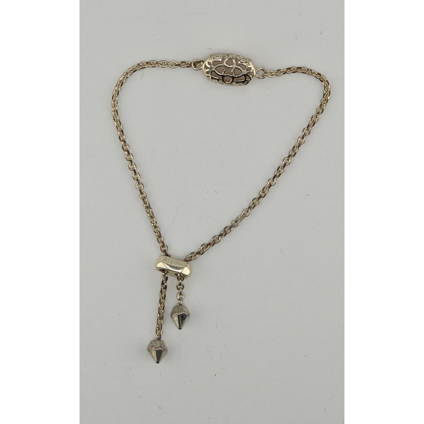 Kendra Scott Elaina Rose Quartz 14K Gold-Plated Adjustable Bracelet 8 Inches