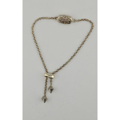 Kendra Scott Elaina Rose Quartz 14K Gold-Plated Adjustable Bracelet 8 Inches