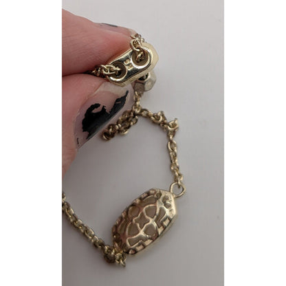 Kendra Scott Elaina Rose Quartz 14K Gold-Plated Adjustable Bracelet 8 Inches