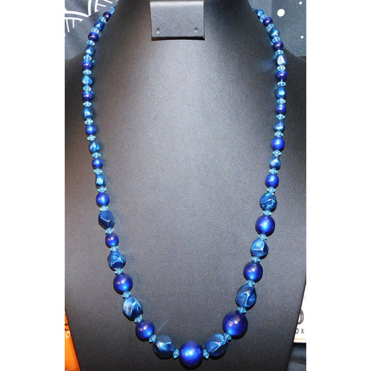 Mystical Mermaidcore Blue Beaded Necklace