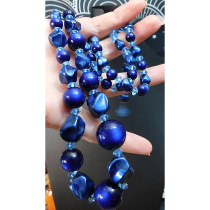Mystical Mermaidcore Blue Beaded Necklace