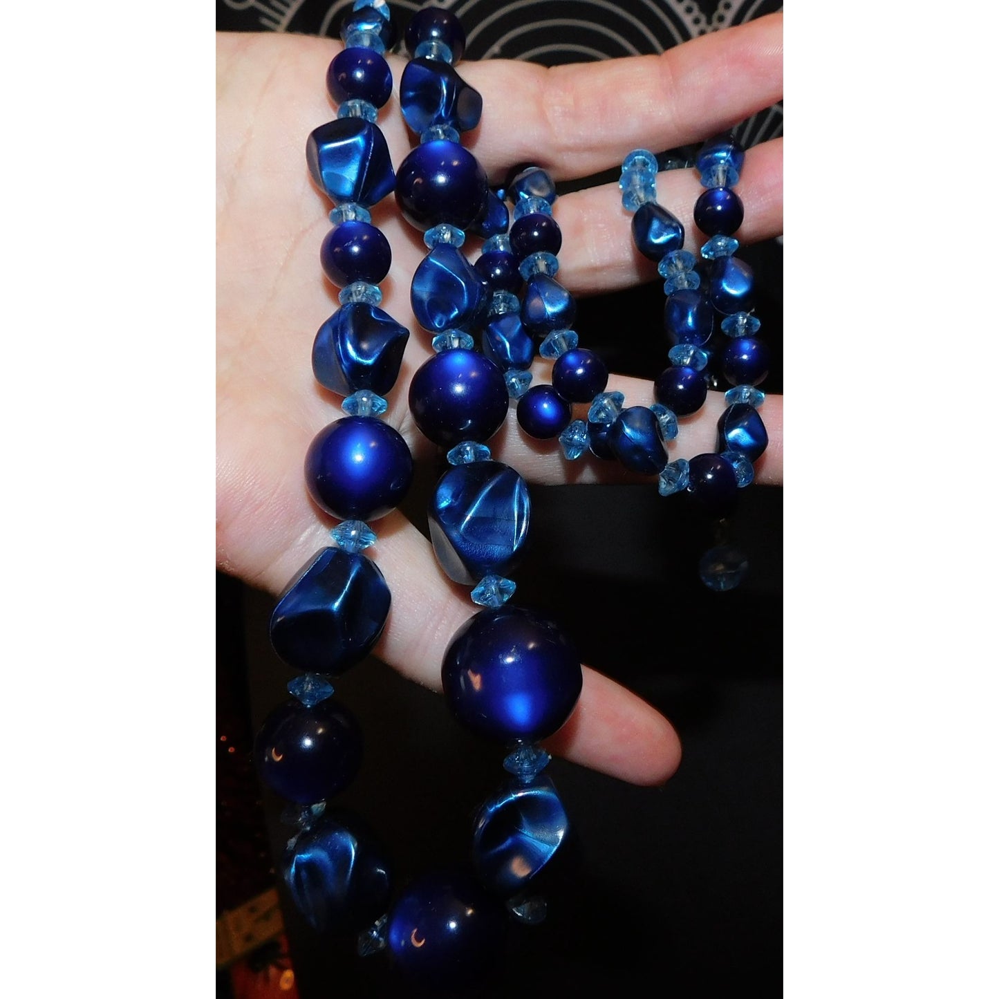 Mystical Mermaidcore Blue Beaded Necklace