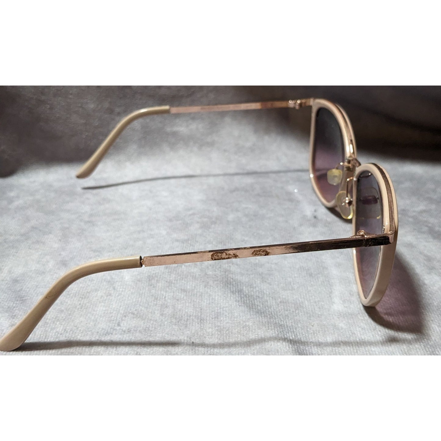 NYS Collection Morgan Avenue Beige And Rose Gold Sunglasses