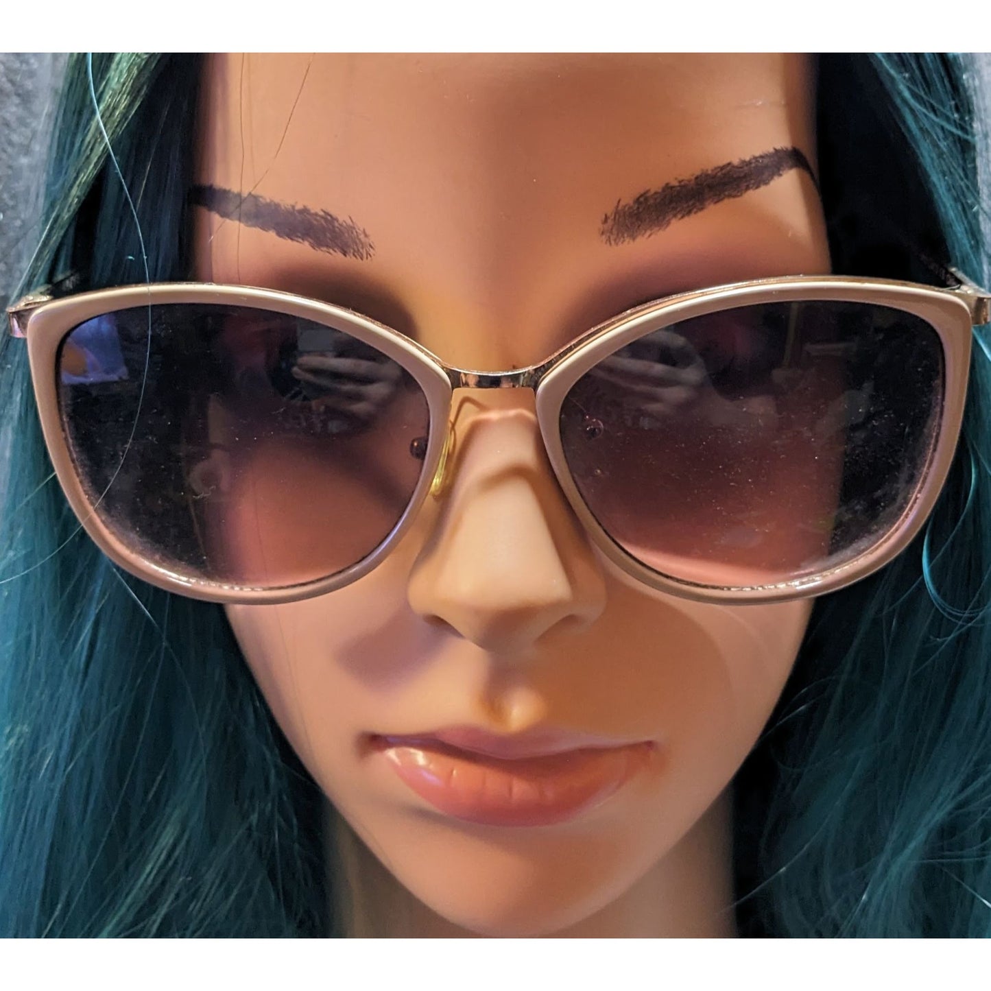 NYS Collection Morgan Avenue Beige And Rose Gold Sunglasses