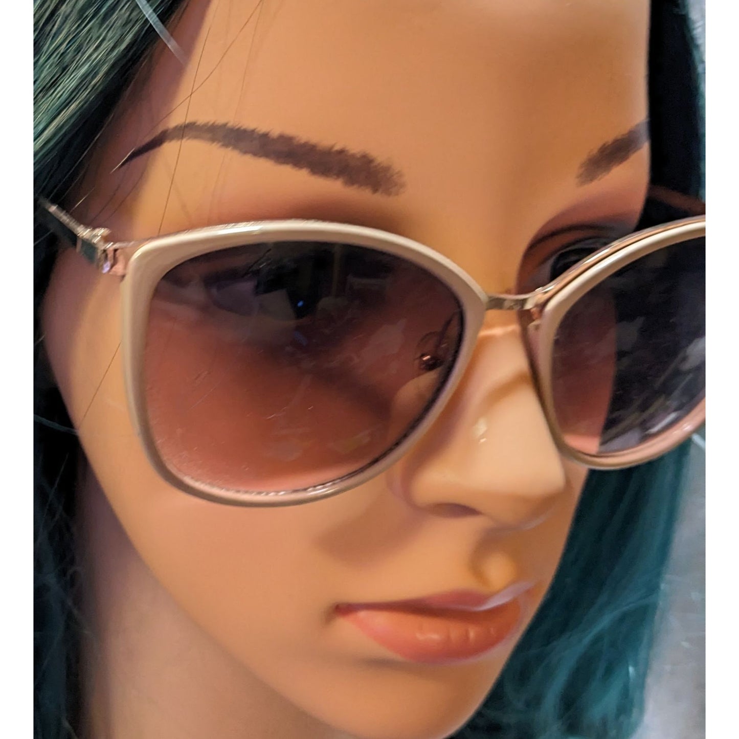 NYS Collection Morgan Avenue Beige And Rose Gold Sunglasses