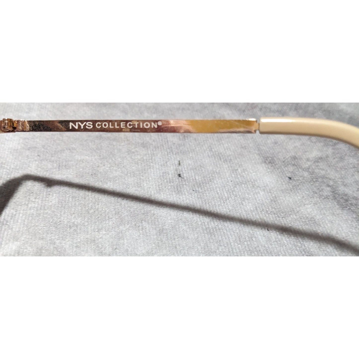 NYS Collection Morgan Avenue Beige And Rose Gold Sunglasses