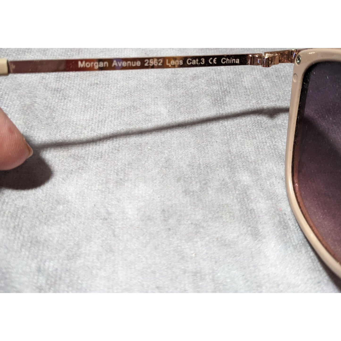 NYS Collection Morgan Avenue Beige And Rose Gold Sunglasses