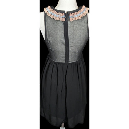 Re:Named Coquette Retro Ruffle Bodice Sheer Back Dress