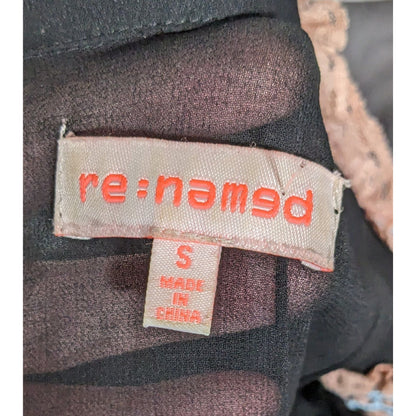 Re:Named Coquette Retro Ruffle Bodice Sheer Back Dress