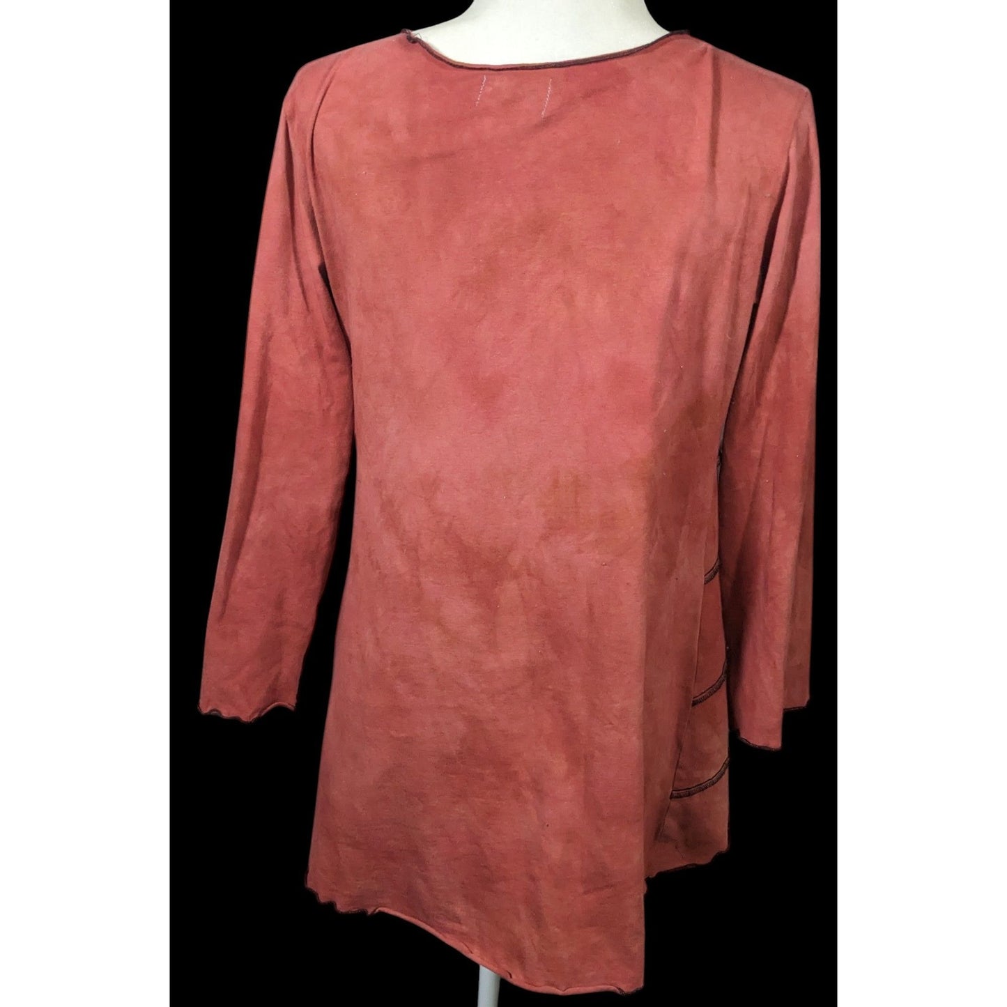 Jude Stuecker Bohemian Medieval Asymmetrical Terra Cotta Top Size Small