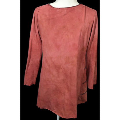 Jude Stuecker Bohemian Medieval Asymmetrical Terra Cotta Top Size Small