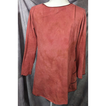 Jude Stuecker Bohemian Medieval Asymmetrical Terra Cotta Top Size Small
