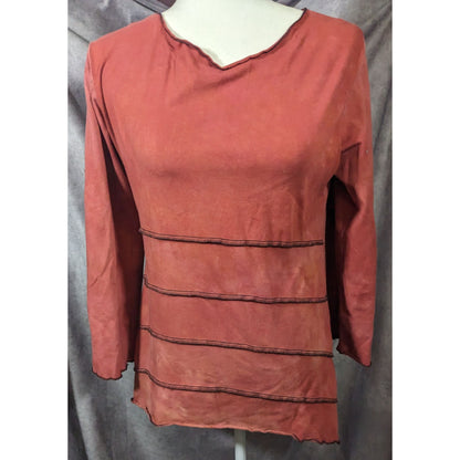 Jude Stuecker Bohemian Medieval Asymmetrical Terra Cotta Top Size Small