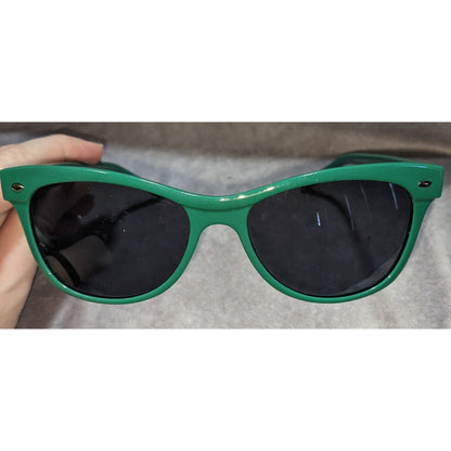 Retro Green Sunglasses Dark Lens Classic Preppy Indie Frames