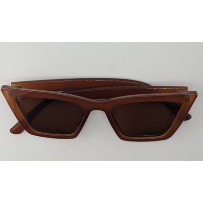 I-Sea Rosey Brown Cat-Eye Sunglasses 55mm Lenses 21mm Bridge 160mm Arms Retro Style