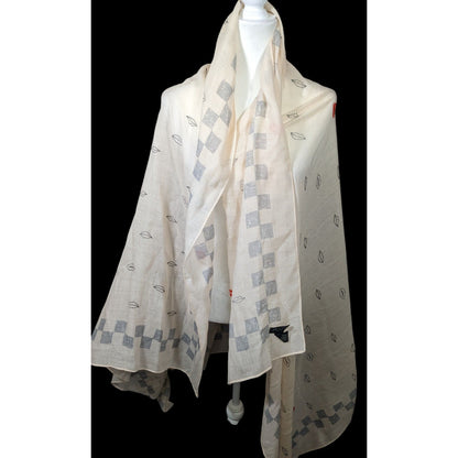 Rag & Bone Checkerboard Lip Print Shawl/Scarf