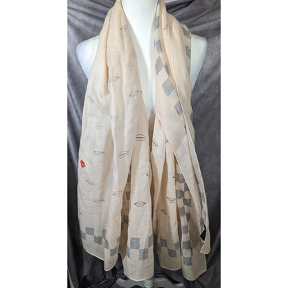 Rag & Bone Checkerboard Lip Print Shawl/Scarf