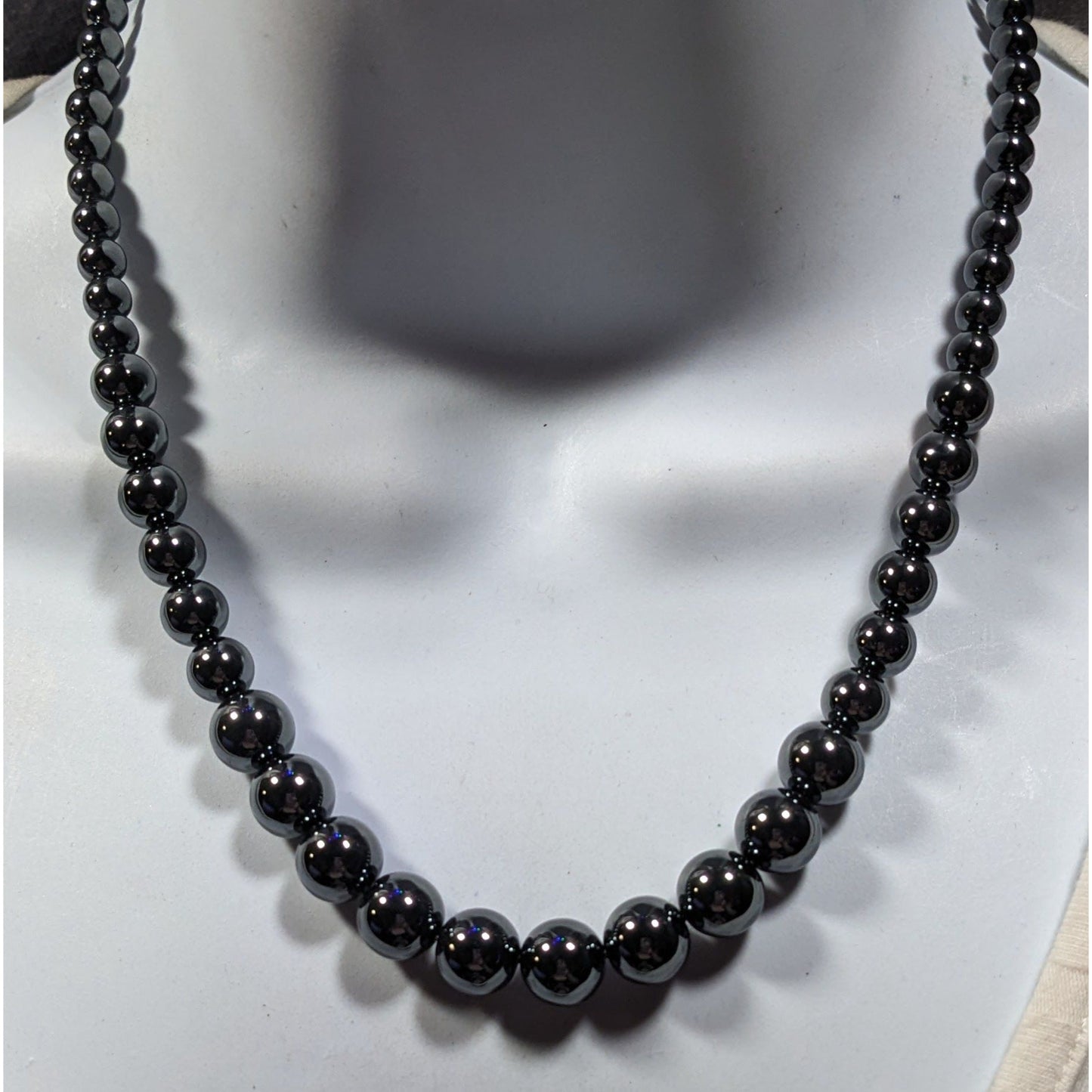 Vintage Premier Designs Graduated Hematite Beaded Necklace