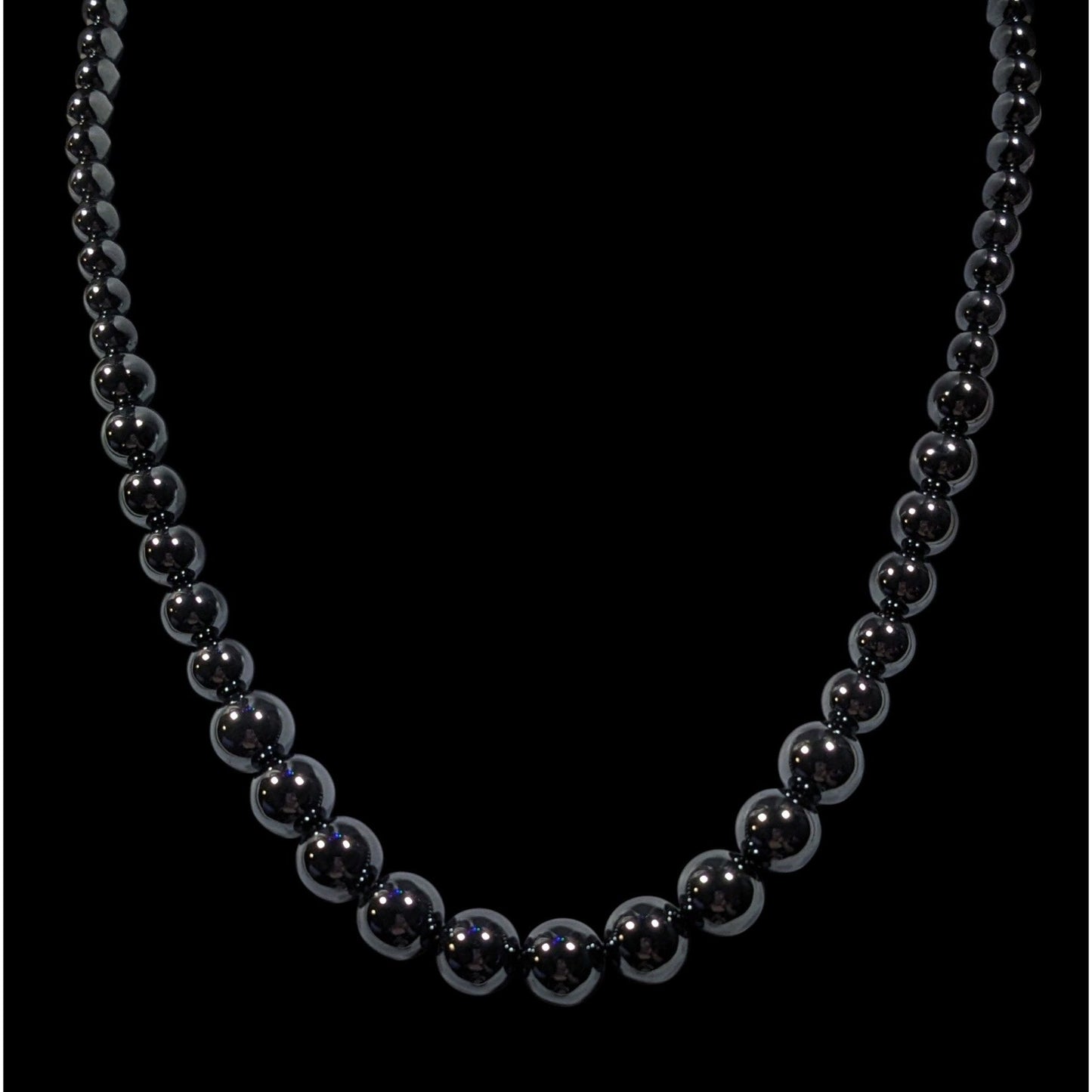 Vintage Premier Designs Graduated Hematite Beaded Necklace
